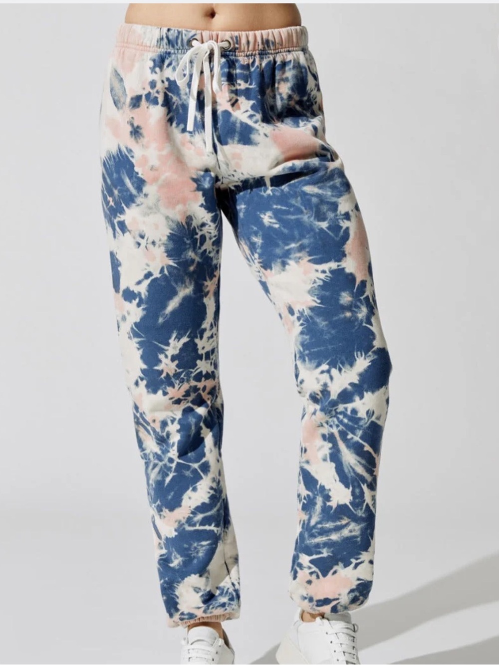 Pam & Gela Blue and Pink Tie Dye Gym Sweatpants